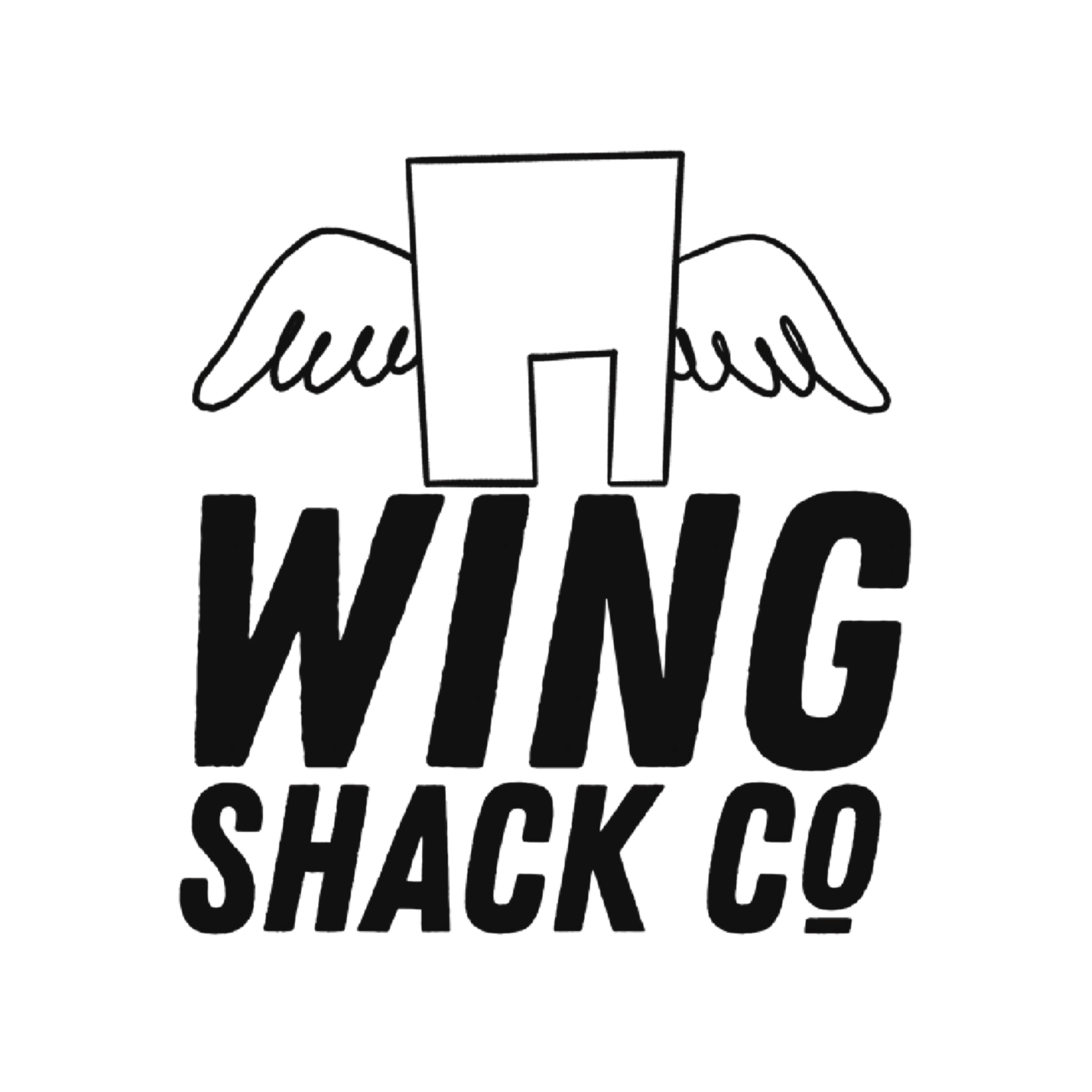 Wing Shack Co. sauce bottle sticker